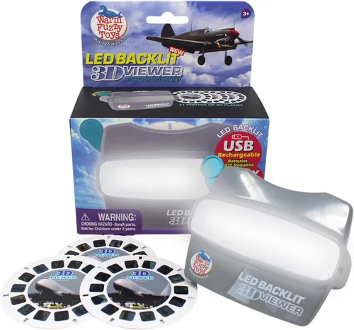 Miniatura 11 de WARM FUZZY Toys - Visor 3D retroiluminado con LED (Ártico), nuevo visor de diapositivas recargable USB-C 2025 para niños y adultos, incluye 3