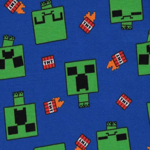 Miniatura 6 de Minecraft Mojang - Conjunto de pijama de manga corta para niños, 4 piezas, pijama de enredadera