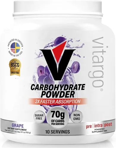 Miniatura 13 de Vitargo Polvo de carbohidratos, reposición de glucógeno muscular 2 veces más rápida, ponche de frutas de 1.7 libras, Pre, Intra y Post, polvo