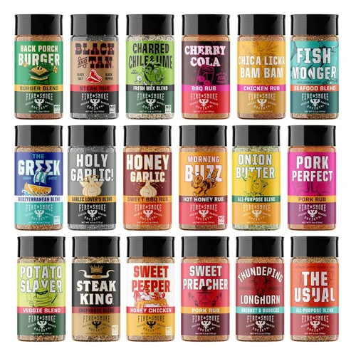 Miniatura 12 de Fire & Smoke Society Paquete variado de condimentos para hamburguesas y papas fritas, condimentos para barbacoa y ahumar y asar a la parrilla