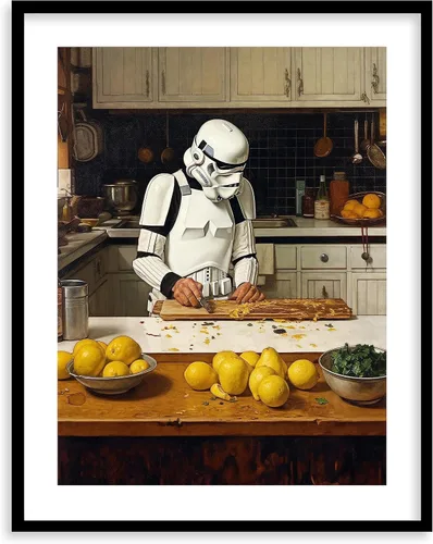 Miniatura 37 de Impresiones de Arte para Cocina de Star Wars - Impresión Giclée de Arte Fino Premium - Póster de Impresión Estético de Darth Vader Boba Fett Yoda