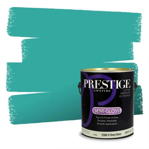 Miniatura 1280 de Pintura Exterior + imprimación PRESTIGE, todo-en-uno, 1 galón, acabado mate, color comparable al Valspar* Royal Gray* VS151-Gris real