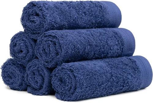 Miniatura 28 de Juego de 12 paños de 100 % algodón de 13 x 13 pulgadas, juego de 12 toallas ultrasuaves y altamente absorbentes, para baño, gimnasio, hotel, spa