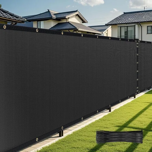 Miniatura 14 de Pantalla de Privacidad para Valla de 4' x 25', Cubiertas de Sombra para Valla de Privacidad - Paneles de Valla de Servicio Pesado con 90% de Bloqueo