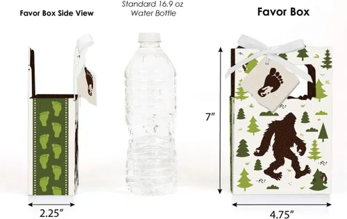 Miniatura 3 de Big Dot of Happiness Sasquatch Crossing - Cajas de recuerdo para fiesta de cumpleaños o fiesta de cumpleaños - Juego de 12