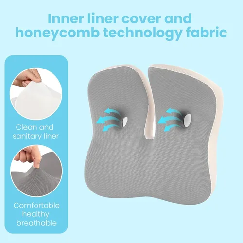 Miniatura 5 de Cojín de Asiento OVRST, Cojín de Memoria para Silla de Oficina, Diseño Ergonómico, Alivio de Ciática y Dolor por Sentarse a Largo Plazo, Adecuado