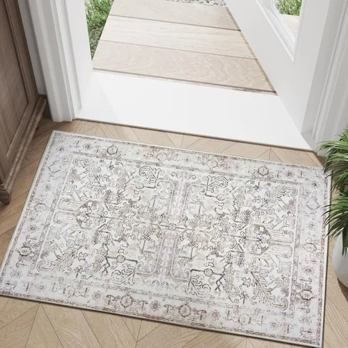 Miniatura 89 de jinchan Lima - Alfombra de pasillo lavable de 2 x 6 pies, antideslizante, de pelo corto, suave, ultrafina, alfombra envejecida para casa de campo