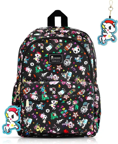 Tokidoki Mochila con llavero Unicorno linda mochila de viaje para laptop para mujer, bolsa casual, mochila ligera, mochila de día (mochila con
