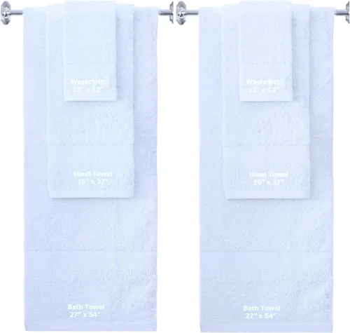 Miniatura 61 de BY LORA Juego de toallas de mano de algodón de rizo bordadas personalizadas, toallas de baño con monograma personalizadas, ultrasuaves
