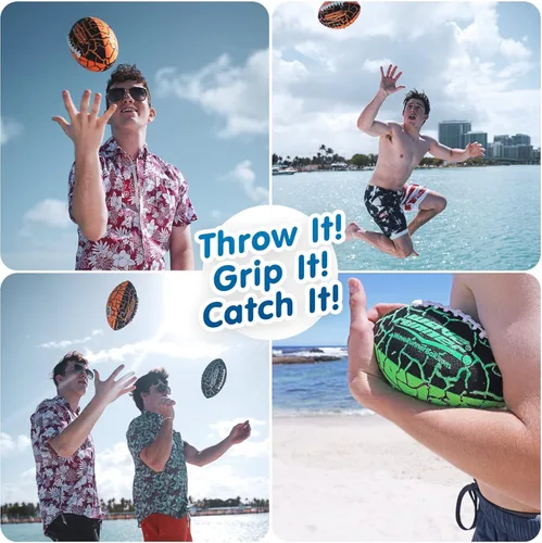 Miniatura 7 de Wave Runner Grip It, tamaño 9.25 pulgadas, fútbol acuático, juguetes de playa, juegos para niños al aire libre para verano, juguetes de piscina