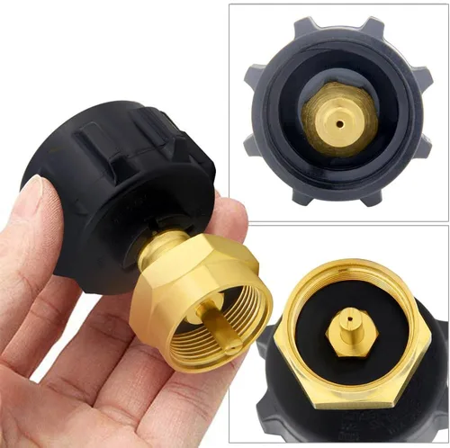 Miniatura 2 de Joywayus QCC1 - Válvula reguladora de tanque de 1 libra, adaptador de recarga de propano para exteriores, kit de barbacoa para exteriores, se adapta