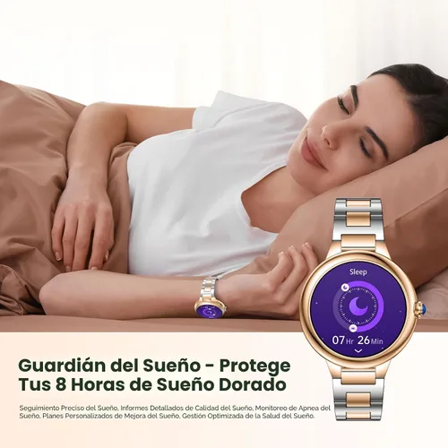 Miniatura 8 de SOUYIE Reloj inteligente de lujo 2026 para mujer, pantalla AMOLED de 1.19 pulgadas, reloj inteligente DA GPT, frecuencia cardíaca, monitor de sueño