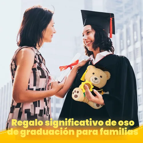Miniatura 4 de Chalyna Oso de graduación de 10 pulgadas con sombrero, diploma y girasol, regalo de preescolar para niños, estudiantes, amigos y familiares
