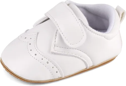 ESTAMICO - Tenis de piel sintética para bebés, niños y niñas, suela de goma antideslizante, para primeros pasos, zapatos para exteriores
