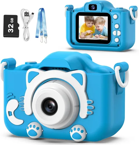 Miniatura 9 de Goopow Juguetes de Cámara para Niños de 3-8 Años para Niñas y Niños, Videocámara Digital para Niños con Cubierta Suave de Dibujos Animados, Mejor