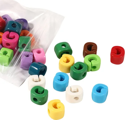Miniatura 30 de 40 cuentas de letras 3D focales acrílicas sueltas para hacer joyas, pulseras, collares, llavero, bolsa de teléfono, cadena, llaveros (letras mixtas)