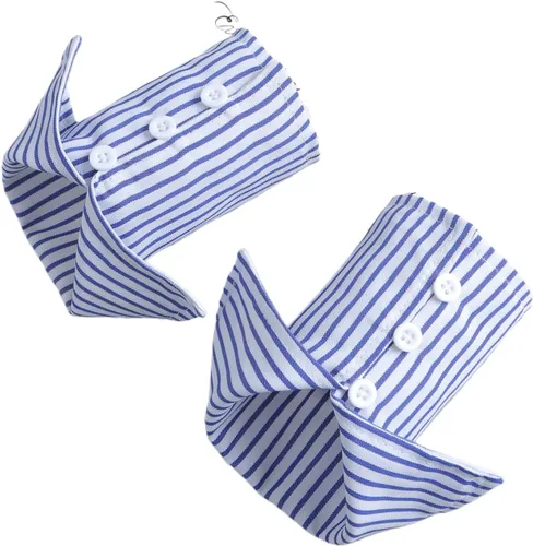 Miniatura 11 de YEKEYI Cuello Falso de Camisa Cuello Falso Desmontable Puños de Muñeca Puños de Manga Falsa Cuello de Media Camisa