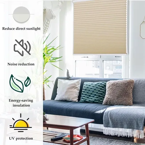 Miniatura 4 de MYshade Persianas celulares inalámbricas con filtro de luz de 1.5 pulgadas, aislamiento térmico, reducción de ruido, impermeables, tratamientos