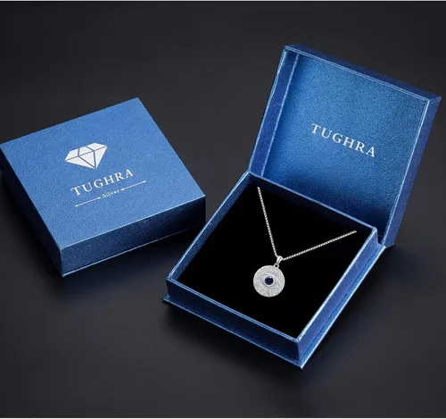 Miniatura 6 de TUGHRA Collar contra el mal de ojo de plata esterlina S925 con dije de mal de ojo, collares de protección, amuleto de joyería de regalo