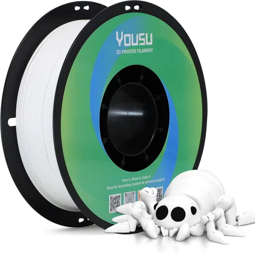 Miniatura 29 de Yousu filamento PVA de 1.75mm, filamento de soporte soluble en agua para impresora 3D, 0.5kg, PVA natural, se ablanda en temperatura de agua