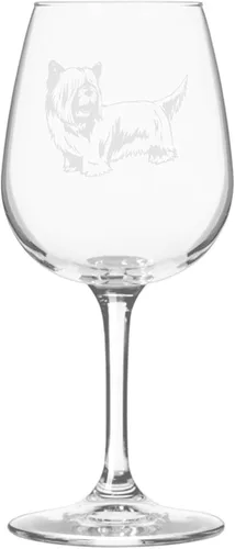 Miniatura 98 de Copa de vino de 12.75 onzas con diseño de perro grabado