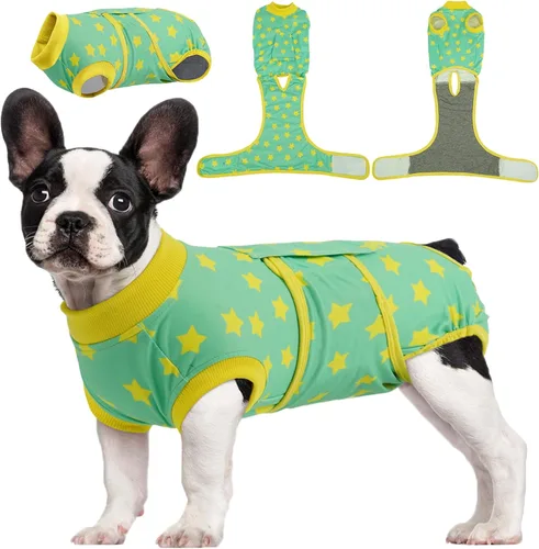 Miniatura 31 de Kuoser Traje de cirugía para perro, cómodo traje de recuperación para perros hembras para cirugía, mameluco protector posoperatorio, alternativa