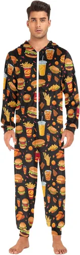 Miniatura 8 de CHIFIGNO Pijama de una pieza para adultos, disfraz de Halloween de una pieza, disfraz de Navidad o cosplay