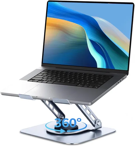 Miniatura 9 de Soporte para Portátil para Escritorio, Diseño Ergonómico Ajustable de Aluminio Plegable y Portátil Soporte para Computadora, Compatible con MacBook