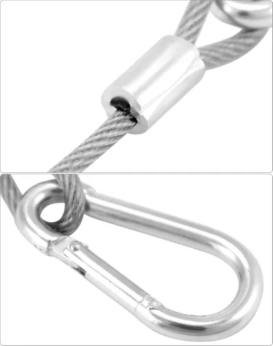 Miniatura 5 de QWORK Cables de seguridad para luces de escenario de 11.8 pulgadas, paquete de 20 cables de iluminación de DJ de acero inoxidable, cable