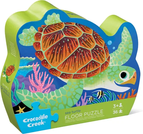 Miniatura 30 de Crocodile Creek Rompecabezas de Piso de 36 Piezas - Rompecabezas de Piso Divertidos para Niños de 3 a 5 Años - Caja con Forma Resistente para Amigos