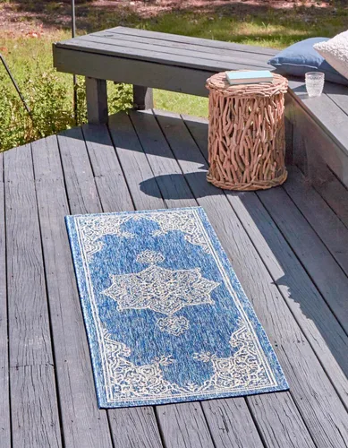 Miniatura 28 de Unique Loom Outdoor Traditional Collection - Alfombra de área antigua (4 pies 1 pulgada x 6 pies 1 pulgada, rectangular, beige y negro)