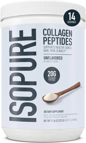 Miniatura 9 de Isopure - Péptidos de colágeno en polvo, para el cabello, las uñas, la piel y las articulaciones, con vitamina C y biotina, sabor limonada, 20g