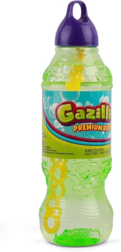 Miniatura 3 de Gazillion Bubbles, solución original de burbujas de 1 litro, crea burbujas con fórmula premium y varita de burbujas 7 en 1, no tóxica y segura Verde