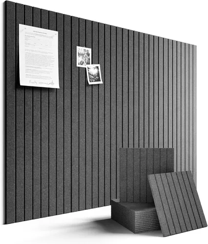 Miniatura 78 de Tablero de anuncios de fieltro grande de 36 x 24 pulgadas, alternativa al tablero de corcho – Paquete de 6 con 40 pestañas adhesivas extraíbles