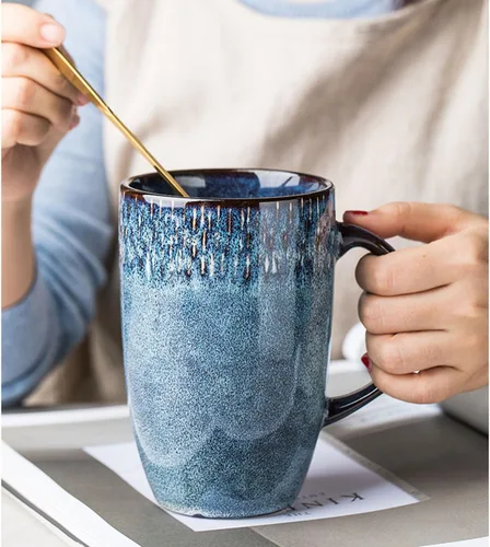 Miniatura 7 de Tazas de café grandes de cerámica, 21 onzas, diseño de mango grande, taza de té y café extra grande para oficina y hogar, aptas para microondas