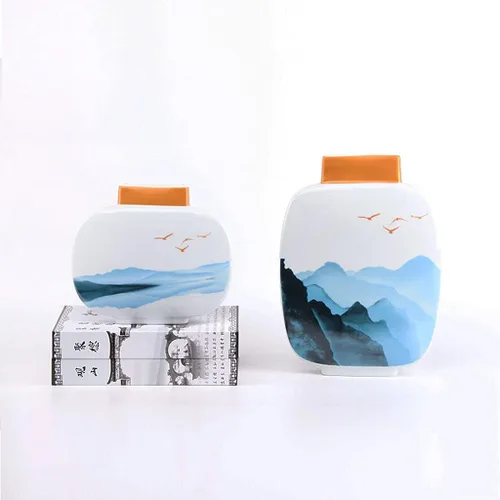 Miniatura 4 de chinese feng shui statue sculpture New Chinese Decoration Creative Home Furnishing Desktop Decoration Ceramic Vase Home Living Room Craft Decoration