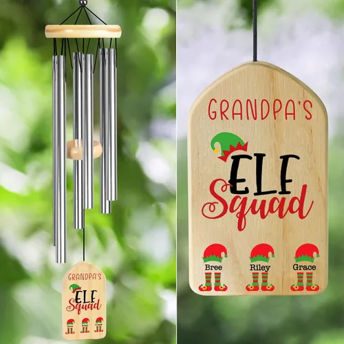 Miniatura 12 de Campanillas de viento personalizadas, regalos para abuelo para Boppa de nietos y nietos, los mejores regalos de Boppa, regalos de cumpleaños