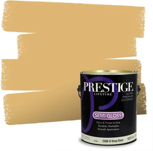 Miniatura 222 de PRESTIGE Paints Exterior Paint and Primer In One, 1-Gallon, Satin, Comparable Match of Benjamin Moore* Royal Linen* 931BM-PCM