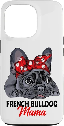 Miniatura 10 de iPhone 13 Pro Max Frenchie Mama Lindo Bulldog Francés Perro Mamá Divertido Estuche de Regalo para Mujer