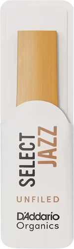 Miniatura 4 de D'Addario Organic Select Jazz Unfiled - Cañas de saxofón soprano – Cañas de saxofón – Selladas individualmente – 3 medianas, paquete de 10