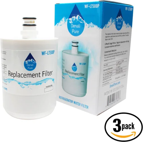 Miniatura 2 de Paquete de 3 filtros de agua de repuesto para refrigerador LG LSC27925ST, compatible con LG 5231JA2002A, LT500P cartucho de filtro de agua