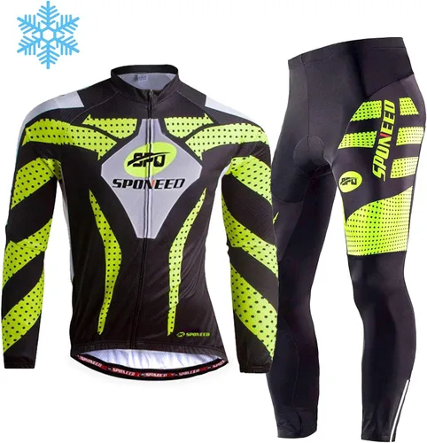 Miniatura 4 de sponeed Camiseta de ciclismo para hombre manga completa ropa de equitación pantalones
