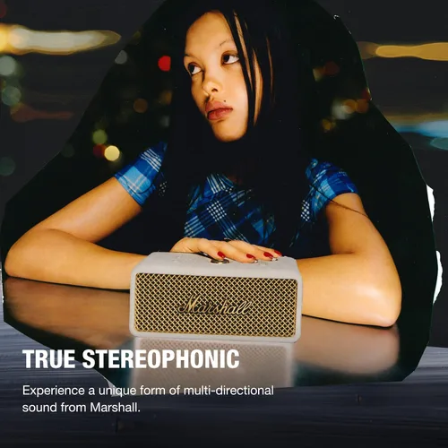 Miniatura 3 de Marshall Emberton III Altavoz Bluetooth Portátil - Diseño Resistente e Impermeable IP67 Sonido Estéreo Fuerte, Graves Profundos con Más de 32 Crema