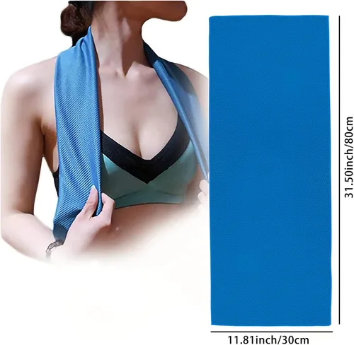 Miniatura 2 de Ponpon 10 toallas de enfriamiento para el cuello y la cara, toalla de enfriamiento de microfibra para gimnasio, viajes, yoga, campamento, correr