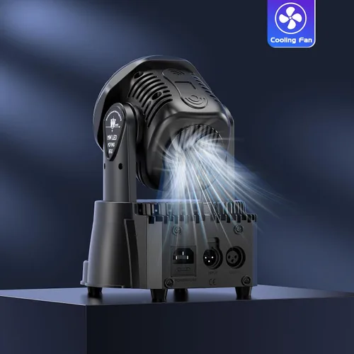 Miniatura 5 de U`King Luz de cabeza móvil RGBW LED Efecto de iluminación de escenario, 7 x 10 W, cabezales móviles, luces de lavado por DMX y control remoto