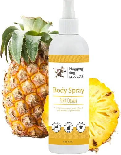 Spray desodorizante para perros – Perfume perfumado de piña colada para perros malolientes – Spray de aseo seguro y refrescante para perros –