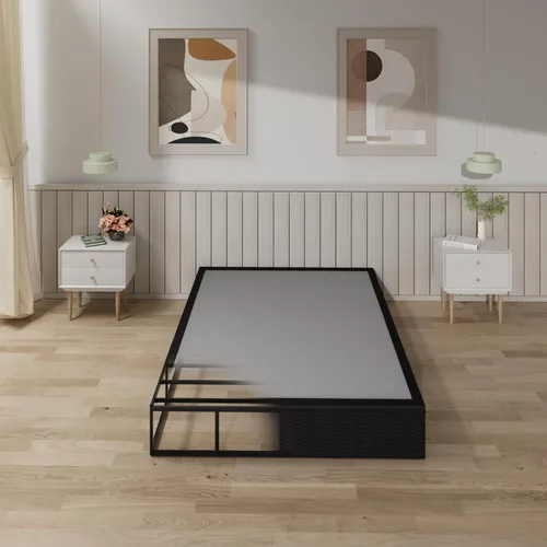 Miniatura 15 de Tyndall 10 Inch Twin Box Spring, Heavy Duty Metal Box Spring for Twin Size Bed Mattress Foundation with Fabric Cover, Noise-Free, Non Slip, Easy
