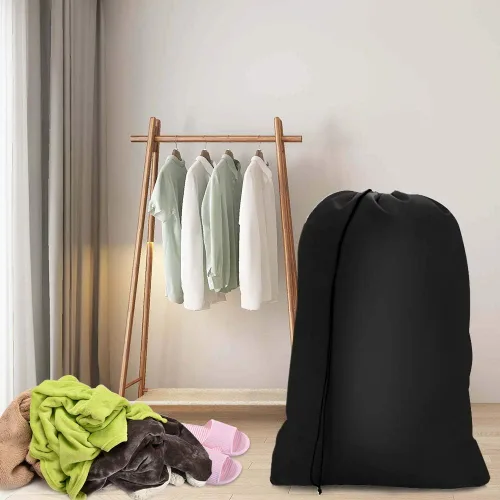 Miniatura 7 de OTraki Bolsas de lavandería XL de viaje, paquete de 2 de 28 x 45 pulgadas, de uso pesado con cordón de ajuste, gran bolsa organizadora resistente a
