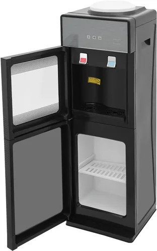 Miniatura 3 de Dispensador de enfriador de agua de carga superior, dispensador de agua gris con capacidad para botella de 5 galones, recipiente de agua caliente