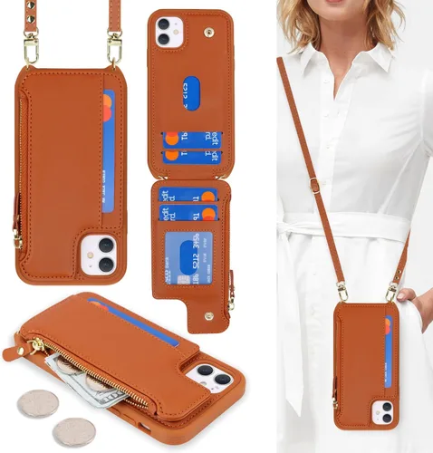 Miniatura 33 de Cavor para iPhone 11 Funda con tarjetero, para iPhone 11 Funda tipo cartera para mujeres y hombres, Funda para teléfono tipo cartera con soporte